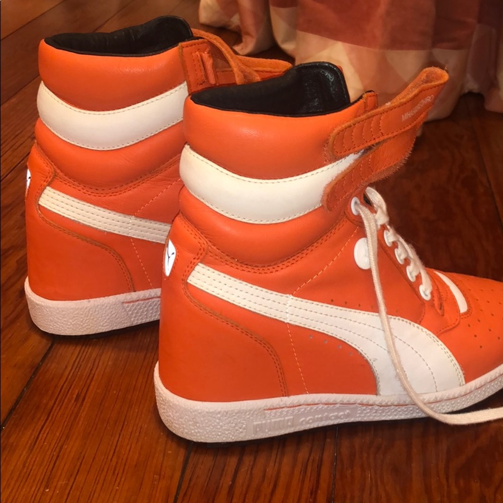 Puma high top sneaker wedges